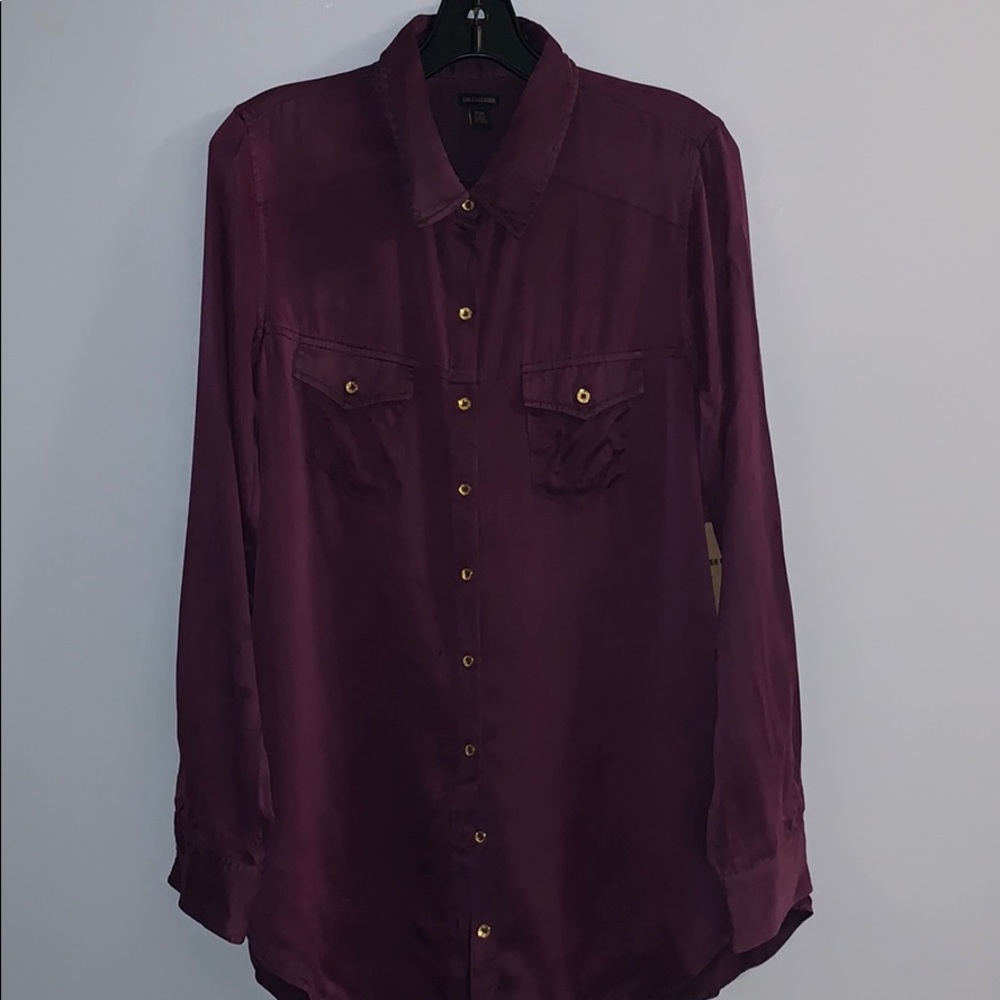 100% silk True Religion Button Down